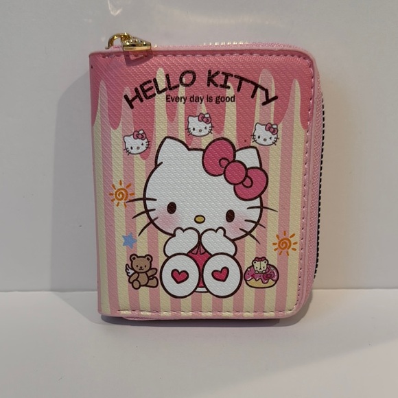 Hello Kitty Pink Zipper Coin Purse Wallet NWT - Picture 1 of 6